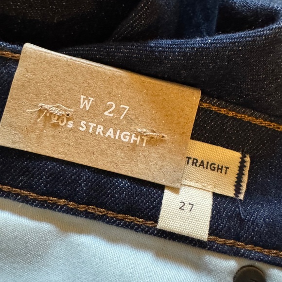 Madewell '90s STRAIGHT Dark Blue Straight Leg Jeans size 27 - Picture 10 of 12